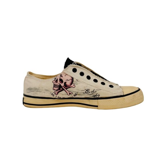 Vtg Y2K Ed Hardy Canvas Sneakers | Grunge Indie Streetwear Skater Tattoo Graphic - Picture 3 of 16